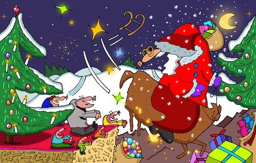 Cartoon: Weihnacht (medium) by Leichnam tagged weihnacht,friede,freude,stille,feierlich,jahresende,wunsch
