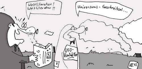 Cartoon: Welt (medium) by Leichnam tagged weltliteratur