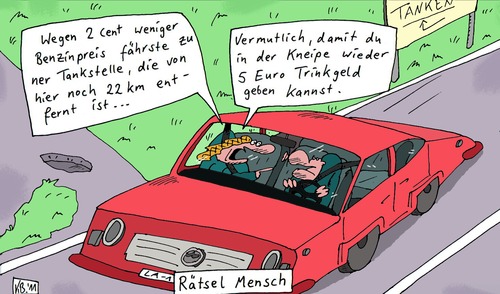 Cartoon: Zwei Cent (medium) by Leichnam tagged cent,euro,tankstelle,benzin,preis,leichnam