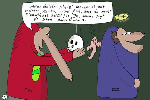 Cartoon: E. Rückschädel (medium) by Leichnam tagged rückschädel,leichnamcomic,gerhard,siegling,ehrhardt,geisterbahn,rummelplatz,schausteller,gao