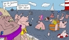 Cartoon: Am See (small) by Leichnam tagged am,see,urlaub,hitze,sommer,baden,schwimmen,werner,gestalten,strand,freizeit