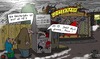 Cartoon: Anfrage im Nebel (small) by Leichnam tagged anfrage,im,nebel,geisterbahn,rummelplatz,schausteller,kirmes,düsternis,ab,18,19,steht,doch,dran,kasse,kassierer