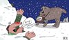 Cartoon: Lawinenhund (small) by Leichnam tagged lawinenhund,weiche,verschwinde,unfall,unglück,frische,flecke,leichnam,winter,schnee,gebirge