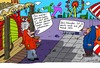 Cartoon: Schausteller (small) by Leichnam tagged schausteller,rummelplatz,vergnügen,geisterbahn,fahrgeschäft,seit,jahren,kein,wunder,prahlhans