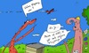 Cartoon: Schön aber na ja (small) by Leichnam tagged schön,na,ja,flugzeug,luft,himmel,beobachter,relativ,leichnam,zeigend,flug,fliegen