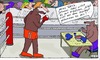 Cartoon: Sportwitz (small) by Leichnam tagged sportwitz,boxen,johnson,zu,tisch,essen,speis,und,trank,kampfsport