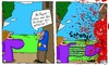 Cartoon: Sprang! (small) by Leichnam tagged sprang,airbags,frechheit,rache,strafe,splatter,matsch