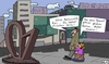 Cartoon: Stadt (small) by Leichnam tagged stadt,betonwüste,onkel,hannes,nichte,spaziergang,frisches,grün,grau,öde,bedrückend,düster,unbehaglich