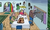 Cartoon: Trockener Kuchen (small) by Leichnam tagged trocken,kuchen,regen,kaffeekränzchen,wohnstube,idee,einfall,lösung