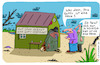 Cartoon: Verwunderung (small) by Leichnam tagged verwunderung,leichnam,leichnamcartoon,sand,gott,hexe,haxe,gattin,tarnung,häuschen
