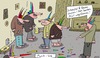 Cartoon: Zuckersteif (small) by Leichnam tagged zuckersteif,punk,wg,wohngemeinschaft,haar,bunt,farbig,schaufel,und,besen,säuberung,reinigung,aufräumen,mist,schimpfen,zanken,chef,boss,unordnung