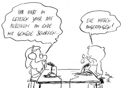 Cartoon: ...als die Musik lief (medium) by kusubi tagged kusubi