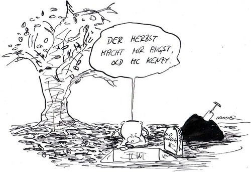 Cartoon: autumn poem (medium) by kusubi tagged kusubi