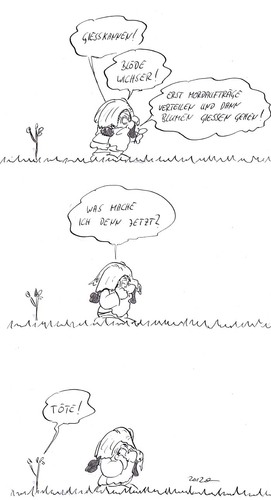 Cartoon: Irre unter sich (medium) by kusubi tagged kusubi