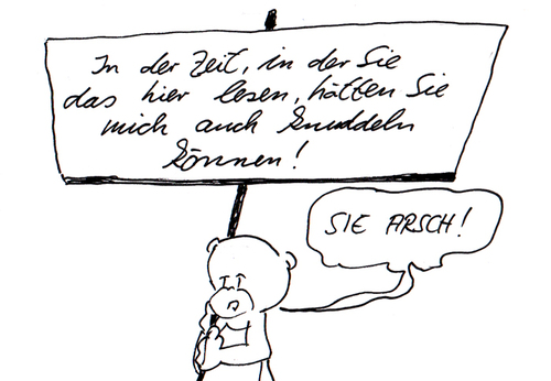Cartoon: niedlich (medium) by kusubi tagged kusubi