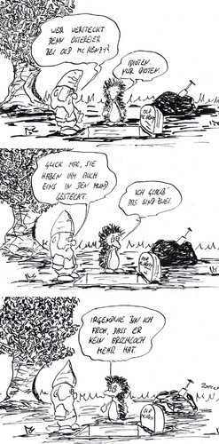 Cartoon: zu spät (medium) by kusubi tagged kusubi
