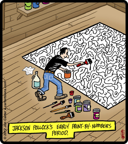 Cartoon: Pollock By Numbers (medium) by cartertoons tagged jackson,pollock,painter,painting,fine,art,jackson,pollock,painter,painting,fine,art