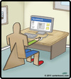 Cartoon: FacadeBook (small) by cartertoons tagged facade facebook computer desk flat fake