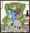 Cartoon: Magazine Insert Monthly (small) by cartertoons tagged leisure,reading,home,magazines,pop,culture,trash,messes