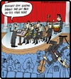 Cartoon: Orchestra crowd surfing (small) by cartertoons tagged orchestra music crowd surf audience stage
