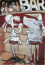 Cartoon: Schaf in der Wirtschaft (small) by wagner_lotte tagged schaf schwein ferkel bar kneipe bier hund tresen kellner wirtschaft storch