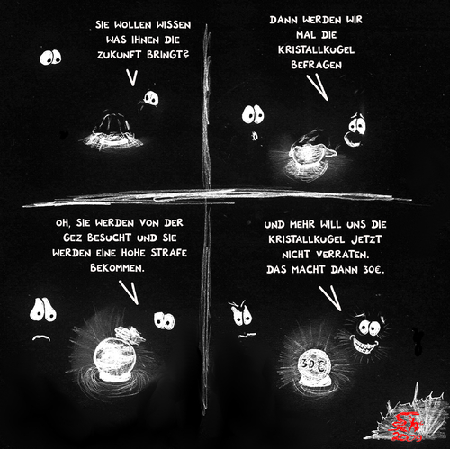 Cartoon: Schwarzseher (medium) by swenson tagged gez,hellseher,dunke,dark,black,schwarz