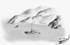 Cartoon: Spanische Bucht (small) by swenson tagged meer sea beach bay bucht strand ship schiff spain spanien espania