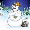 Cartoon: Snowman (small) by bananajoe tagged schneemann,snowman,winter,weiß,radio,cap,cool,cold,white,gangster,sonnenbrille,comic,mc,