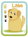 Cartoon: Love of Labs (small) by Fubuki tagged dog,labrador,retriever,sweet,puppy,animal,card,characterization,pet,yellow
