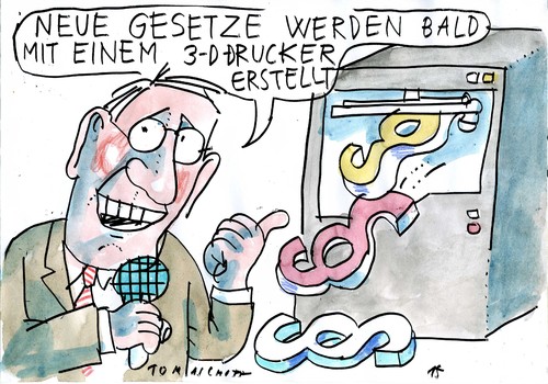 Cartoon: 3D (medium) by Jan Tomaschoff tagged gesetze,politik,technik,technik,politik,gesetze