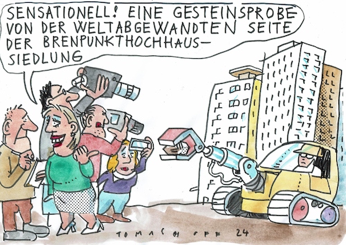 Cartoon: abgewandt (medium) by Jan Tomaschoff tagged gesellschaft,spaltung,armut,gesellschaft,spaltung,armut