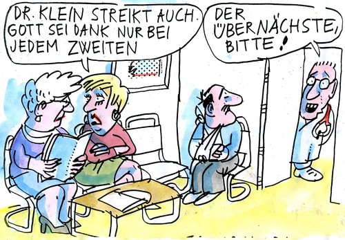 Cartoon: Ärztestreik (medium) by Jan Tomaschoff tagged ärztestreik,ärztestreik