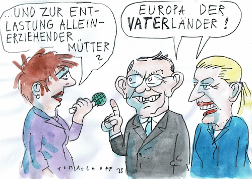 Cartoon: AfD (medium) by Jan Tomaschoff tagged afd,europa,phrasen,afd,europa,phrasen
