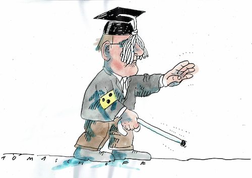 Cartoon: Akademiker (medium) by Jan Tomaschoff tagged wissen,durchblick,akademiker,übergeblichkeit,wissen,durchblick,akademiker,übergeblichkeit