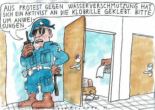 Cartoon: Aktivist (medium) by Jan Tomaschoff tagged klima,protest,aktivisten,klima,protest,aktivisten