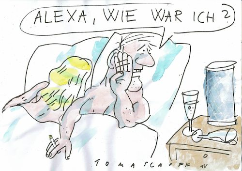 Cartoon: Alexa (medium) by Jan Tomaschoff tagged intimität,roboter,daten,intimität,roboter,daten
