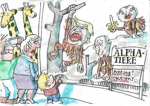 Cartoon: Alphatiere (medium) by Jan Tomaschoff tagged diktatoren,autoritäre,diktatoren,autoritäre