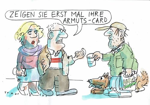 Cartoon: Armut (medium) by Jan Tomaschoff tagged reichtum,armut,mitgefühl,reichtum,armut,mitgefühl