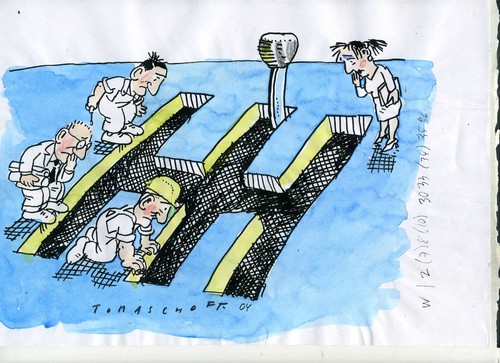 Cartoon: Autoaffäre (medium) by Jan Tomaschoff tagged vw,diesel,skandal,vw,diesel,skandal