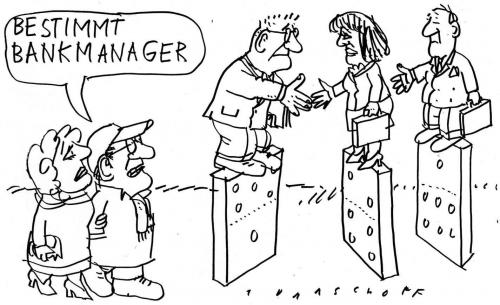 Cartoon: Banker (medium) by Jan Tomaschoff tagged banken,finanzkrise