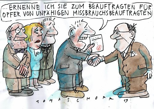 Cartoon: Beauftragt (medium) by Jan Tomaschoff tagged phrasen,politiker,phrasen,politiker