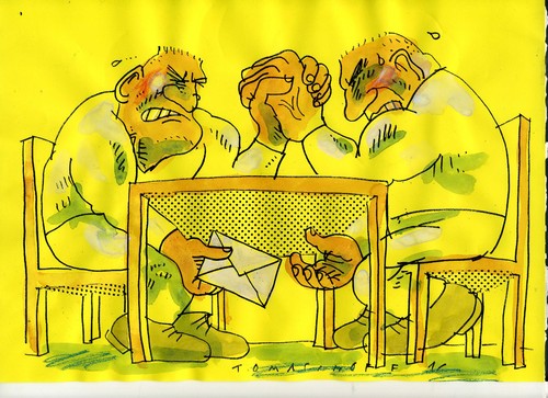 Cartoon: Bestechung (medium) by Jan Tomaschoff tagged sport,bestechung,korruption,sport,bestechung,korruption