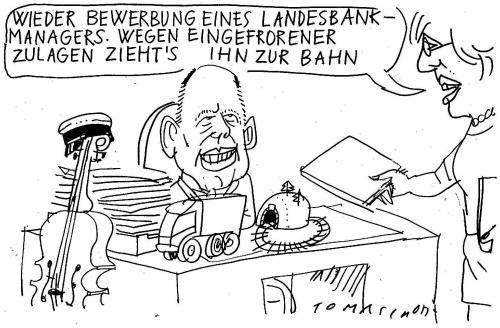 Cartoon: Bewerbung (medium) by Jan Tomaschoff tagged banken,bonus,boni,db,deutsche,bahn,tiefensee