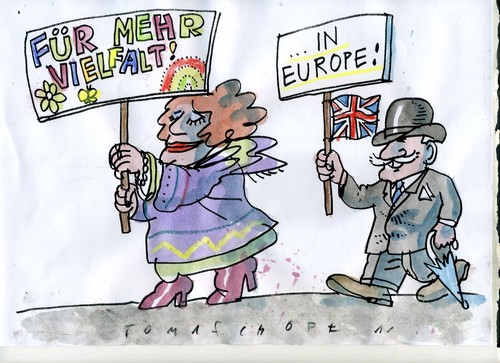 Cartoon: Brexit (medium) by Jan Tomaschoff tagged eu,großbritannien,eu,großbritannien
