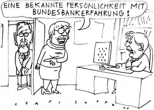 Cartoon: Bundesbank (medium) by Jan Tomaschoff tagged bundesbank,sarrazin,bundesbank,sarrazin,bank,banken