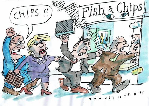 Cartoon: Chips (medium) by Jan Tomaschoff tagged lieferketten,globalisierung,chips,mangel,lieferketten,globalisierung,chips,mangel