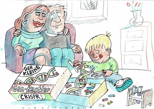 Cartoon: CRISPR (medium) by Jan Tomaschoff tagged genetik,genetik