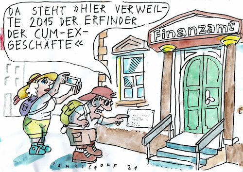 Cartoon: cum ex (medium) by Jan Tomaschoff tagged finanzen,cum,ex,betrug,finanzen,cum,ex,betrug