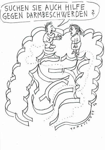 Cartoon: Darm (medium) by Jan Tomaschoff tagged medizin,darm,magen,medizin,darm,magen