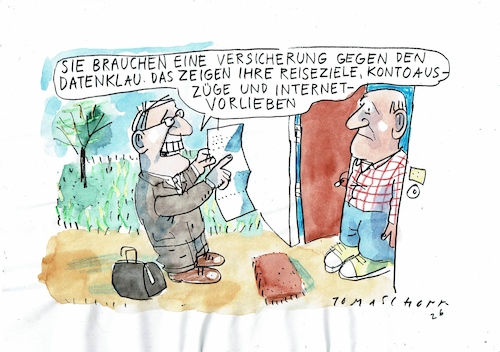 Cartoon: Daten (medium) by Jan Tomaschoff tagged daten,schutz,privatsphäre,daten,schutz,privatsphäre